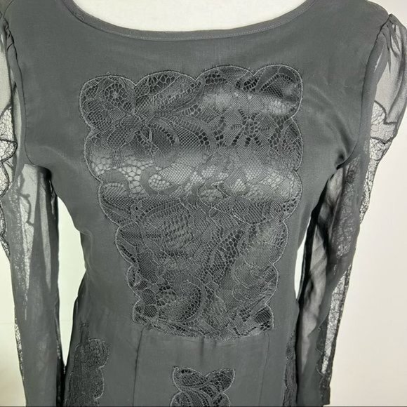 Stone Cold Fox Mini Dress womens Black Lace Vermont size 2/S - Picture 7 of 12